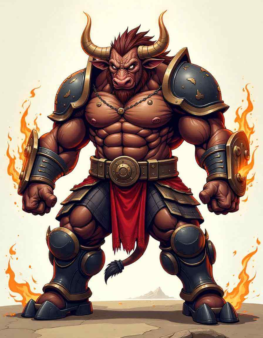 Bull fighter character